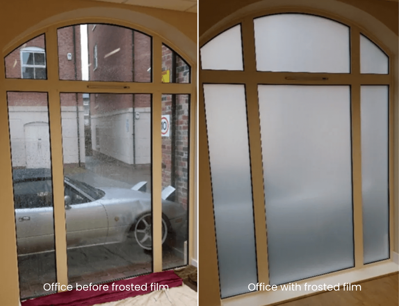 Frosted Window Film before and after
